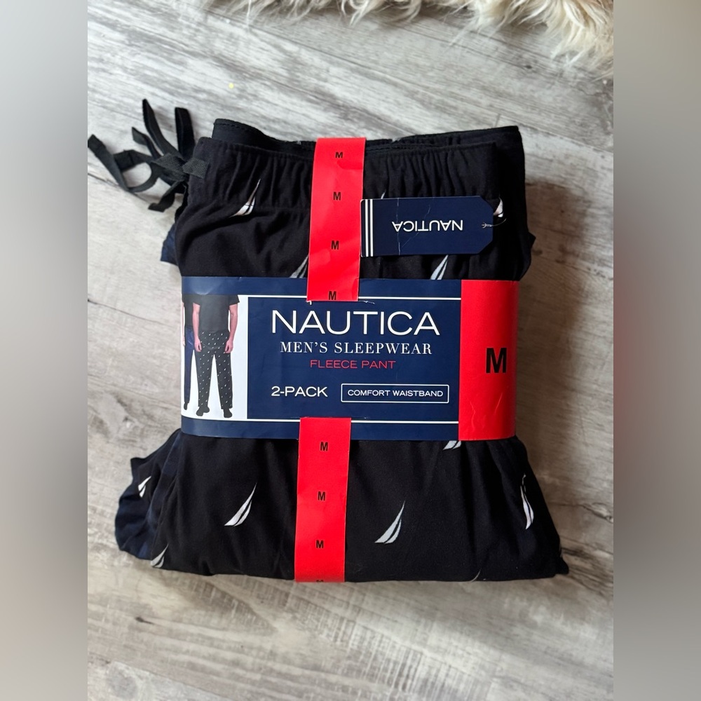 Nautica Men’s Sleepwear Fleece Pants 2 Pack